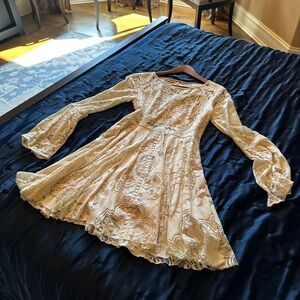 Free People Mini Dress Cut Out